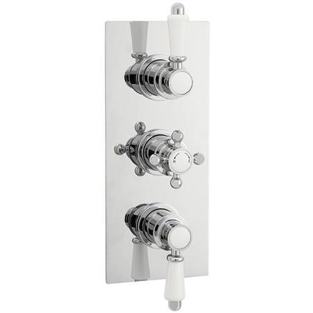 Premier Victorian Triple Thermostatic Shower Valve with a Plate