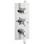 Premier Victorian Triple Thermostatic Shower Valve with a Plate