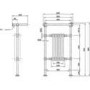 Hudson Reed Harrow Traditional Radiator Chrome / White 965x540
