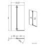 Premier Ella Straight Hinged 5mm Bath Screen