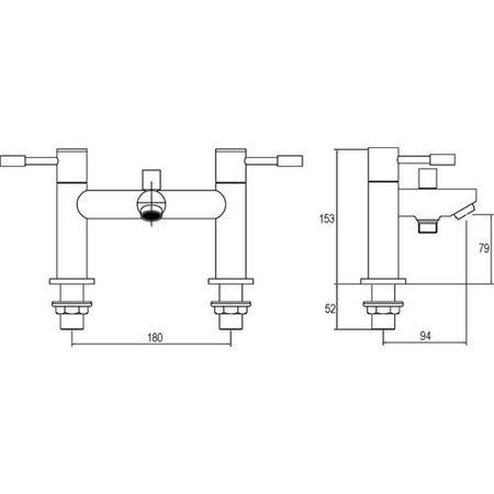 Premier Series Two Bath Shower Mixer