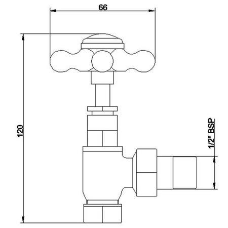 Hudson Reed Angled Radiator Valves Chrome