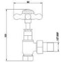 Hudson Reed Angled Radiator Valves Chrome