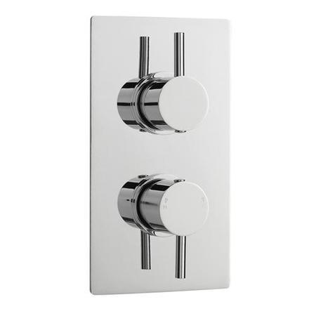 Premier Pioneer Round Twin Thermostatic Shower Valve With Diverter