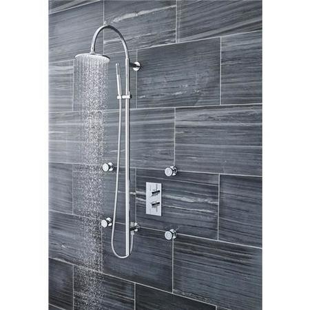 Premier Pioneer Round Twin Thermostatic Shower Valve With Diverter