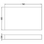 Premier Athena Grey Avola 800mm Bath End Panel