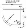 Hudson Reed Offset Quadrant Shower Tray Left Hand 900 x 800
