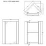 Mayford Corner Mirrored Bathroom Cabinet 459mm White