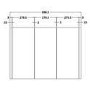 Lux 3 Door Mirrored Bathroom Cabinet 900mm Wide White