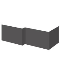 Premier Athena Gloss Grey Square Shower Bath Front Panel