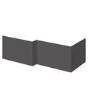Premier Athena Gloss Grey Square Shower Bath Front Panel