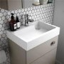 Premier Athena 2 In 1 500mm White Gloss Basin & WC Unit
