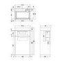 Premier Athena 2 In 1 500mm White Gloss Basin & WC Unit
