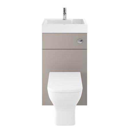 Premier Athena 2 In 1 500mm Stone Grey Basin & WC Unit