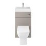 Premier Athena 2 In 1 500mm Stone Grey Basin & WC Unit