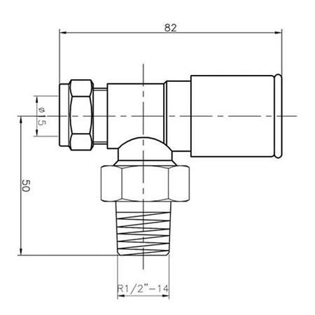 Hudson Reed Angled Radiator Valves Chrome