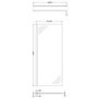Wetroom Screen with Support Bar 800mm - 8mm Glass