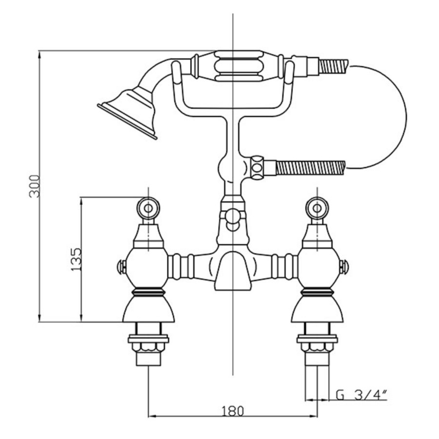 Premier Bloomsbury Chrome Bath Shower Mixer