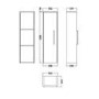 Hudson Reed Solar Cool Grey Wall Hung 350mm Tall Unit