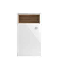 White 600mm WC Toilet Unit with Open Shelf - Coast