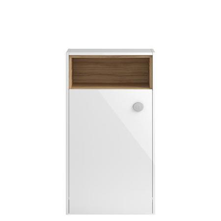 White 600mm WC Toilet Unit with Open Shelf - Coast