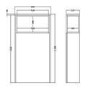 White 600mm WC Toilet Unit with Open Shelf - Coast
