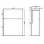 Urban Grey Avola 600 WC Unit