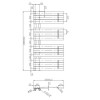 GRADE A2 - Elgin Anthracite Towel Rail - 1080 x 550mm
