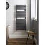 Hudson Reed Flat Panel Heated Towel Rail 1213x500 Anthracite