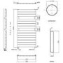 Hudson Reed Flat Panel Heated Towel Rail 1213x500 Anthracite
