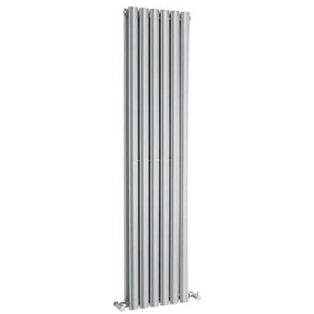 Hudson Reed Revive Double Panel Designer Radiator High Gloss Silver ...