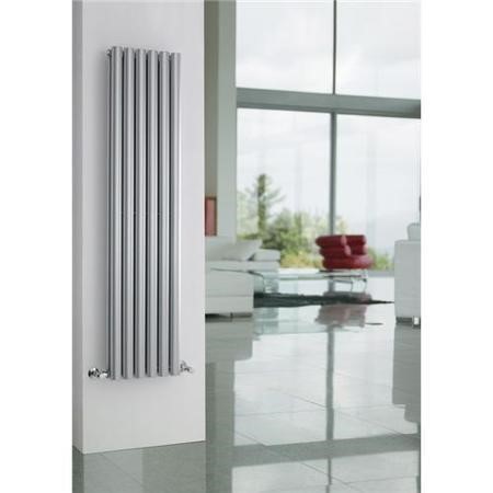 Hudson Reed Revive Double Panel Designer Radiator High Gloss Silver ...