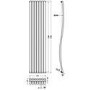 Hudson Reed Revive Wave Designer Radiator High Gloss Black 1785x413