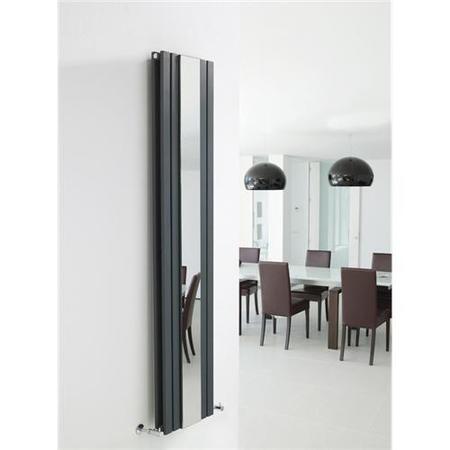 Hudson Reed Sloane Double Panel Designer Radiator Anthracite 1800x381