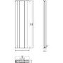 Hudson Reed Sloane Double Panel Designer Radiator Anthracite 1800x381