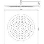 Hudson Reed Ceiling Tile Fixed Head 500 x 500 mm