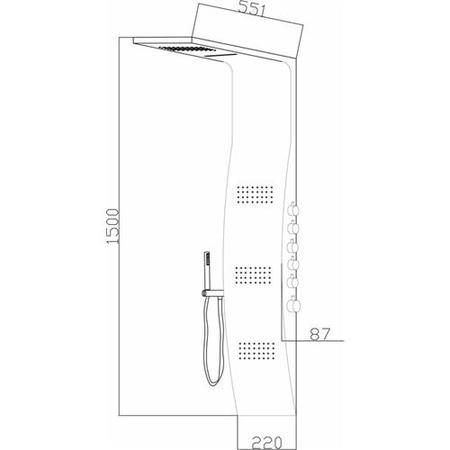 Hudson Reed Surface Thermostatic Shower Panel