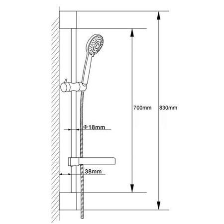 Hudson Reed Slimline Slide Rail Kit