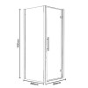 Apex 800 Hinged Shower Door