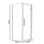 Apex 800 Hinged Shower Door