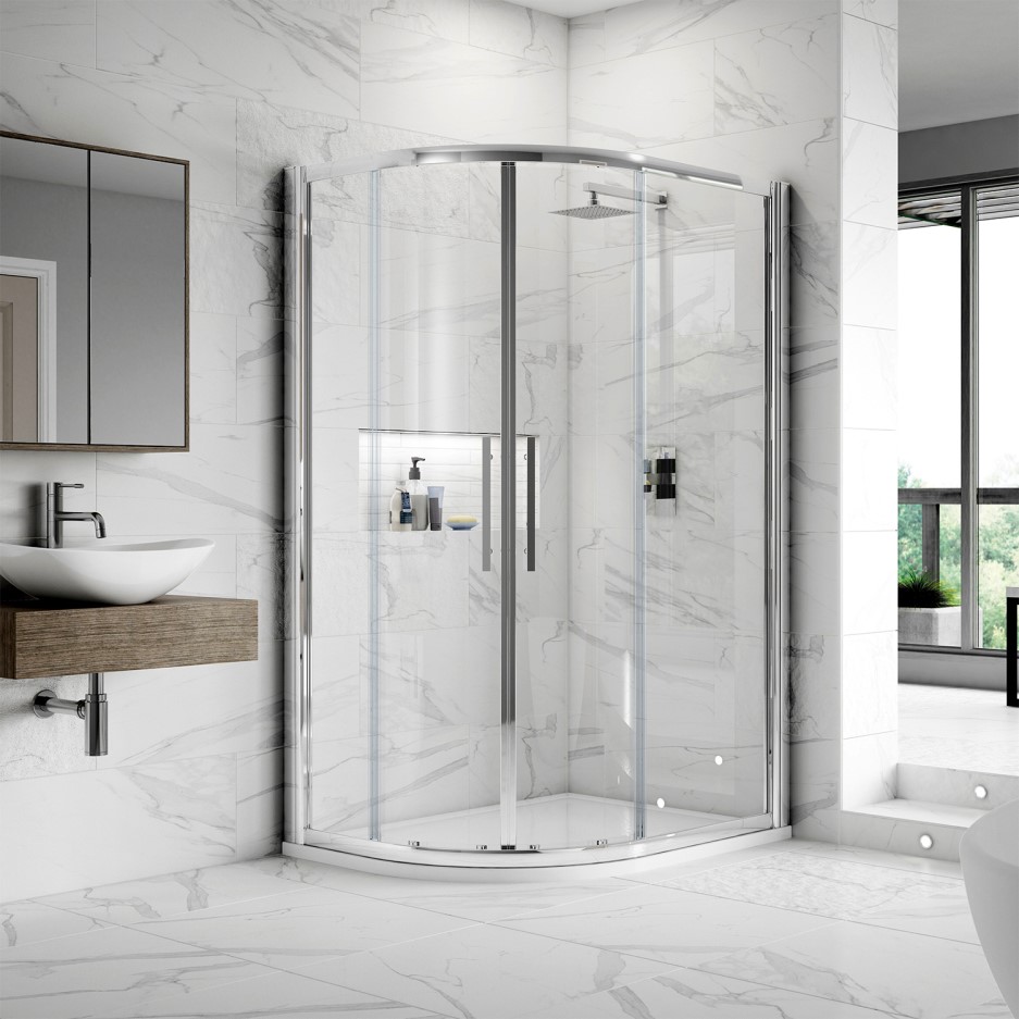 Apex 1000 x 800 Offset Quadrant Shower Enclosure Better Bathrooms