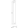 215mm Wetroom Return Screen 8mm Glass - Hudson Reed