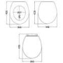 Hudson Reed Old London Twilight Blue Carlton Toilet Seat