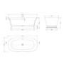 Hudson Reed Farringdon Double Ended Freestanding Bath