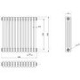 Hudson Reed Colosseum Triple Column Traditional Radiator High Gloss White 600x606