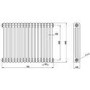 Hudson Reed Colosseum Triple Column Traditional Radiator High Gloss White 600x786