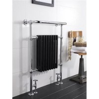 Hudson Reed Marquis Heated Towel Rail Chrome / Black 963x673