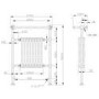 Hudson Reed Marquis Heated Towel Rail Chrome / Black 963x673