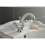 Hudson Reed White Topaz Lever Mono Basin Mixer with Domed Collar
