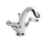 Hudson Reed White Topaz Lever Mono Basin Mixer with Domed Collar